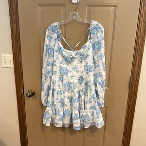 Altar'd State Blue Floral Mini Dress